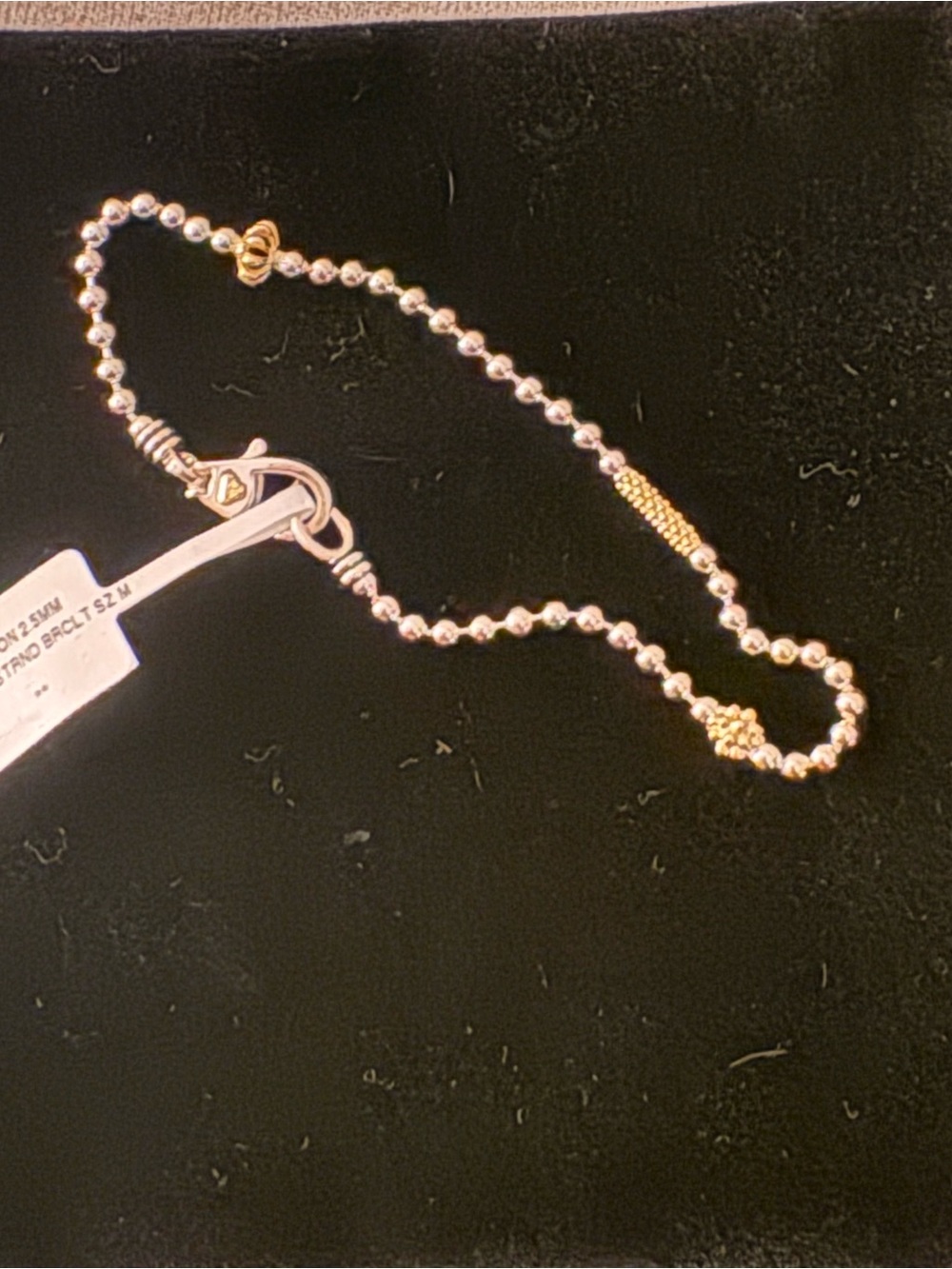 LAGOS Silver Beaded Bracelet with Gold Accents - Picture 2 of 4